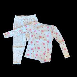 Carter's Infant Baby Girls Blue Pink Floral Long Sleeve Pajamas Set Size 18M